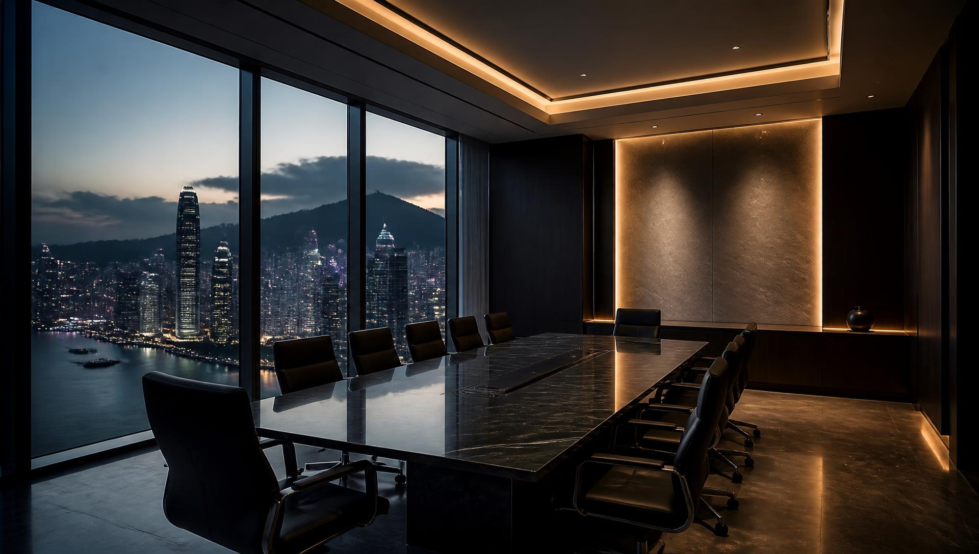 建緯律師所會議室夜景
